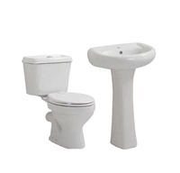 WC moderne en céramique à double chasse, cuvette carrée à évacuation verticale, avec siphon en P et en S, deux pièces, pour salle de bain