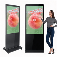 Kiosque interactif vertical LCD tactile Android 4K de 55 pouces, affichage numérique pour la publicité, utilisation en intérieur pour les commerces et les centres commerciaux