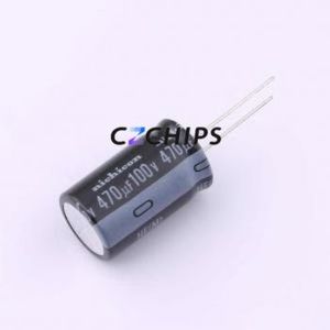 ตัวเก็บประจุอิเล็กโทรไลต์อะลูมิเนียมแบบ Through-Hole รุ่น UHE2A471MHD6 ขนาด D18xL31.5 มม. ความจุ 470uF 20% แรงดัน 100V กระแสไฟ 1.72A ความถี่ 100kHz - Product Image 1