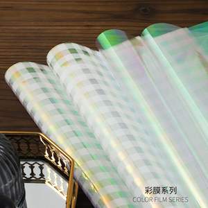 Fábrica al por mayor personalizado Nueva ilusión luciérnaga vidrieras ramo de regalo papel de regalo - Product Image 2