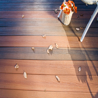 Planche de terrasse composite extérieure en bois grainé 3D gaufré, imperméable, anti-UV, pour patio, jardin, bord de piscine, terrasse en WPC