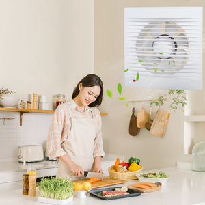 Extractor de Aire Eléctrico para Baño y Cocina con Sensor de Humedad, Rodamiento de Bolas, Material ABS, Soporte OEM/ODM - Product Image 1