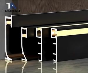 Hợp kim nhôm dẫn ván chân tường với ánh sáng bề mặt kênh lõm gắn kết cho gạch sàn gỗ cạnh chiếu sáng - Product Image 1