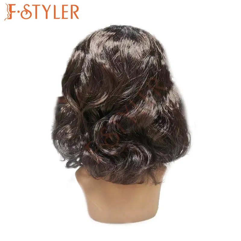 FSTYLER wig coklat pria panjang wig karnaval Halloween obral Besar wig cosplay sintetik pesta kustom pabrik