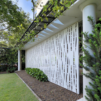 Panneaux de clôture de jardin en aluminium, taille personnalisable, antirouille, écologiques, revêtement poudré, clôture d'intimité avec design découpé au laser