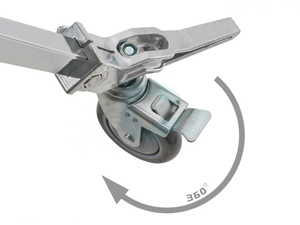 Wartel Geremd Wiel Combo Stand Vergrendeling Wiel Set Rem Caster 25Mm In Het Vierkant - Product Image 3