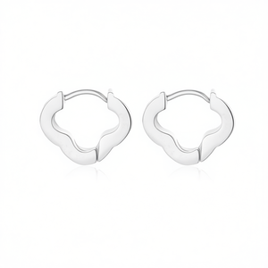 Amy Amy <b>Huggie</b> Earrings <b>Silver</b> Plated Alloy Women's Classic Fashion Jewelry Gift PE2802 - Product Image 3