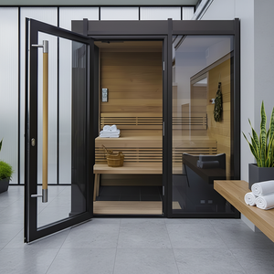 Sauna finlandais extérieur pour 5 personnes, économique, traditionnel, luxueux, chauffé au bois, vapeur - Product Image 1