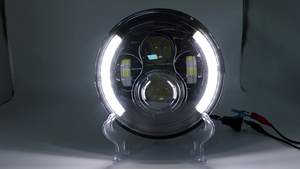 Phare de moto LED semi-circulaire de 7 pouces, adapté aux Wrangler, Harley Modification - Product Image 2