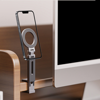 Support de téléphone portable universel en alliage d'aluminium réglable, rotatif à 360°, portable, avec aimant puissant et stable pour voiture