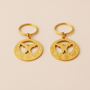 Pendientes de Oro de Kiribati de Alta Calidad en Acero Inoxidable 316L con Baño de Oro de 24K - Product Image 4