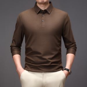<span class=keywords><strong>T</strong></span>-shirts polo à manches courtes décontractés à séchage rapide pour hommes 220 grammes hauts équestres et de sport sans couture ensemble de chemises polo et de <span class=keywords><strong>golf</strong></span> solides - Product Image 4