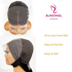 วิกผมแท้ 100% แบบลูกไม้ด้านหน้า 13x4  แบบ Double Drawn <span class=keywords><strong>ทรง</strong></span>บ๊อบ  ลอน Jerry  สีธรรมชาติ  ขนาด 8 นิ้ว 10 นิ้ว 12 นิ้ว - Product Image 5