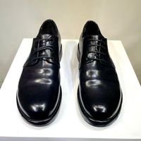 Chaussures Derby habillées pour hommes en cuir véritable, mi-mollet, cousues Goodyear, à enfiler, antidérapantes, anti-odeur, toutes saisons
