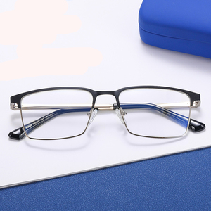 Nouveaux hommes lunettes optiques lentilles <span class=keywords><strong>de</strong></span> Prescription myopie lunettes <span class=keywords><strong>de</strong></span> lecture femmes lumière bleue bloquant ordinateur métal lunettes cadre - Product Image 1