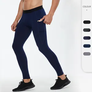 Homens Stretch Yoga Fitness calças compressão Leggings esportes correndo treinamento calças justas