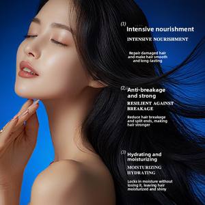 KISSMWAH <span class=keywords><strong>300g</strong></span> Masque Capillaire Réparateur Anti-Casse à la Kératine, Peptide et <span class=keywords><strong>Caviar</strong></span> pour Cheveux Secs et Abîmés, Lisse et Soyeux - Product Image 4