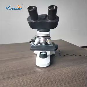 مجهر بيولوجي تعليمي عالي الدقة VIC-120X مع عدسة بصرية 195 وتكبير 2500 مرة للاستخدام المخبري - Product Image 2