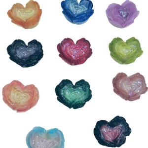 DIY llavero hecho a mano horquilla accesorios de joyería Tie-Dye <span class=keywords><strong>Love</strong></span> Rose Brush Crystal Ore Card [36*29mm] resina para el Día de San Valentín - Product Image 5
