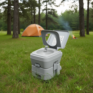 ห้องน้ำพกพาแบบเติมน้ำ 5 แกลลอน สำหรับการเดินทางและการตั้งแคมป์ ใช้กลางแจ้ง สีเทา ดีไซน์ทันสมัย - Product Image 2