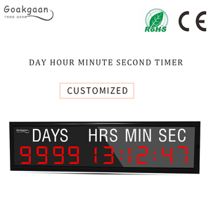 Zhong Xiao Xiao นาฬิกานับถอยหลัง <span class=keywords><strong>LED</strong></span>, นาฬิกาแขวนผนังในร่มติดผนังขนาด2.3นิ้ว10หลักวันนาทีและวินาที - Product Image 4