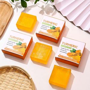 Savon artisanal au curcuma pour le visage et le corps, 80g, nettoyage en profondeur, vente en gros - Product Image 6