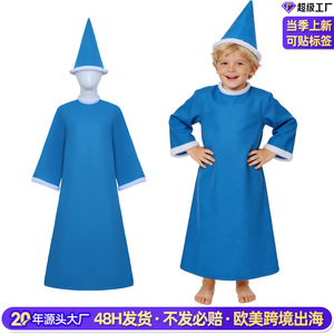 Disfraz de Super Mario Kamik, vestido azul de manga larga con sombrero para niños de 8 a 13 años, juego de rol de Anime - Product Image 2