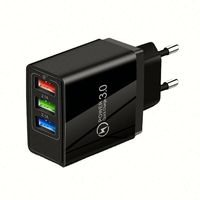 Produits tendances 2024 Adaptateur secteur mural QC 3.0 avec prise UK EU US, chargeur mural 3 USB