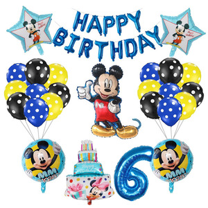 Mickey 1st bữa tiệc sinh nhật Nguồn cung cấp Chuột lá bóng bay Mickey chủ đề Chuột bé tắm bên trang trí - Product Image 6