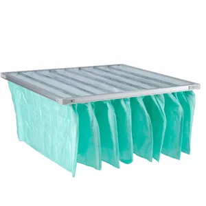 6 Pockets Filter Galvanization Frame 592*592*380mm Air Bag Filter