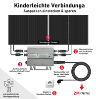 Système solaire de balcon DOKIO 800W avec micro-onduleur, kit complet pour la maison