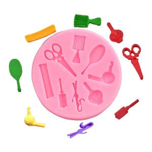 Moule en silicone DIY pour sèche-cheveux rond, peigne, miroir, ciseaux, fer à friser, flacon de parfum - Product Image 6