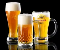 Benutzer definierte hochwertige bleifreie transparente 500ml 1 Liter Bier Stein Gläser Bier Glas Tasse Tasse für Restaurant Bar Party
