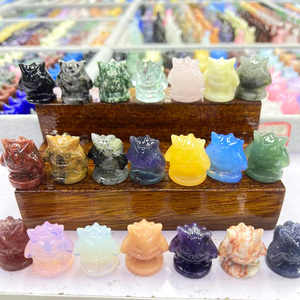 โปเกมอนแกะสลักลายดอกกุหลาบควอตซ์ธรรมชาติคริสตัลโปเกมอนแกะสลักด้วยมือแกะสลักด้วยมือแกะสลักรูปปั้นโปเกมอน lepidolite สำหรับเป็นของขวัญ DIY - Product Image 2