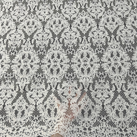 Dentelle Chantilly faite à la main au crochet, dentelle française pour mariage, dentelle cordonnée