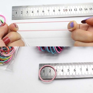 100 élastiques colorés pour cheveux d'enfants, sans danger, petits élastiques pour filles, attaches douces pour cheveux de filles et enfants - Product Image 3