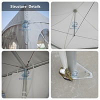 Carpa Pagoda de Doble Pico, Toldo de Aluminio Impermeable con Cubierta de PVC y Paredes Laterales Extraíbles para Eventos al Aire Libre y Uso Comercial