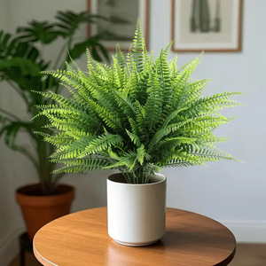 Plante artificielle en herbe persane « Riding The Wind », 10-30 cm, verte, pour décoration intérieure et extérieure, mariage, en plastique, haute simulation - Product Image 1