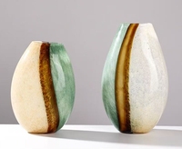RYLAVA Nouveauté Vase en verre hydroponique multicolore moderne fait à la main pour la décoration de table et les arrangements floraux