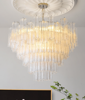 Lustre en cristal de verre de Murano de style français, type branche, LED, fabriqué à la main, vente directe d'usine, éclairage transfrontalier