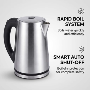 Hervidor de Agua Inalámbrico de Acero Inoxidable de 2200W, Hervidor Rápido con Ventana, Capacidad de 1.8L para Uso Doméstico y Hotelero - Product Image 5