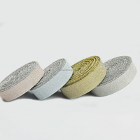 Bande élastique en nylon jacquard chevrons or et argent de 1,3 cm, accessoire haut de gamme à fil brillant pour robes de mariée, boîte cadeau colorée
