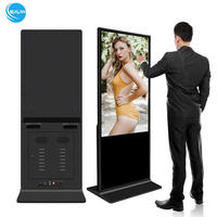 Kiosque numérique sur pied, affichage d'affiches numériques, écran tactile LCD WiFi 55 pouces, publicité intérieure, OEM, magasin de détail, ascenseur