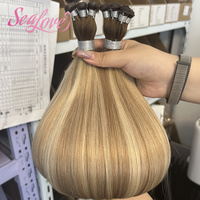 Extensions de cheveux humains de luxe 22 pouces, blond balayage, Genius Weft, double trame, cheveux vierges Remy, extensions micro-trame invisibles