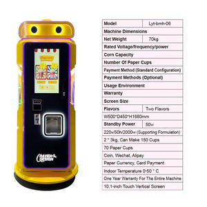 JOY FUNPLAY Machine à popcorn automatique à écran tactile, machine à popcorn, nourriture de collation, distributeur automatique de popcorn pour les cinémas, les centres commerciaux - Product Image 2