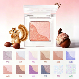 Palette de fards <span class=keywords><strong>à</strong></span> paupières carrée 2 couleurs, fards <span class=keywords><strong>à</strong></span> paupières mats et scintillants, illuminateur multi-usages, contouring, maquillage compact éclaircissant - Product Image 3