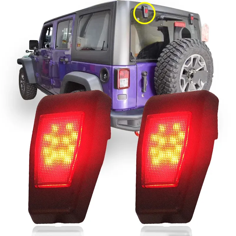 Coda Cerniera Di Vetro Luci Dei Freni Alta Portellone LED 3RD Posteriore Luce di Marcia per Jeep Wrangler Jk 2007-2017 Auto altre luci di coda