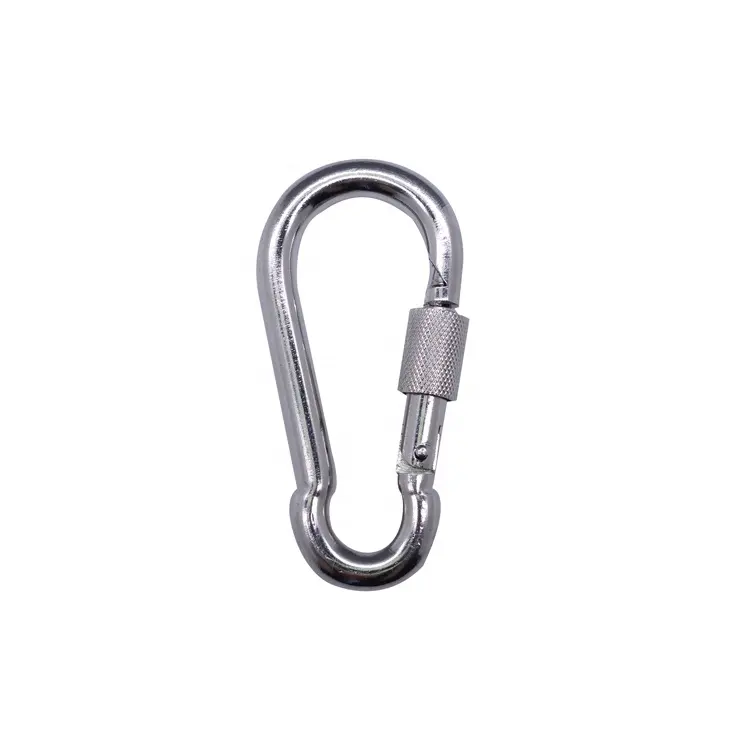 Wholesale Stainless Steel Zinc Plated Spring Snap Hook Carabiner Hook with Screw Lock