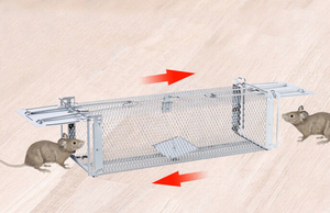Humane Metal Mesh Live Catch <span class=keywords><strong>Rat</strong></span> Rongeur Appât Station <span class=keywords><strong>Double</strong></span> Portes Piège À Souris <span class=keywords><strong>Cage</strong></span> - Product Image 5