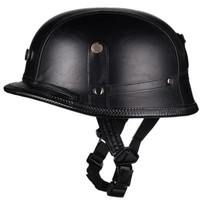 Casque de moto électrique transfrontalier dédié, à batterie, style rétro allemand, coque ABS, visière à rebord, unisexe